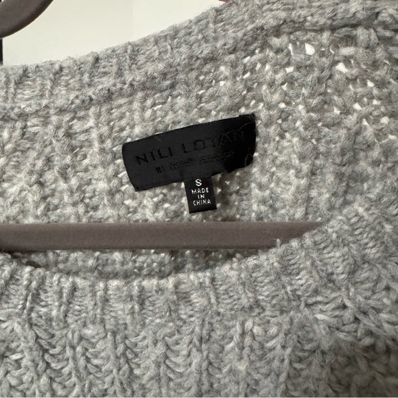Nili Lotan Alpaca Wool Knit Grey Sweater - Picture 3 of 6